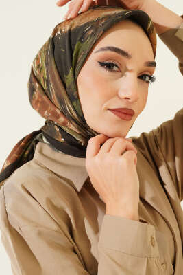 Van Gogh Serisi Modal Eşarp Yeşil - Başörtüsü