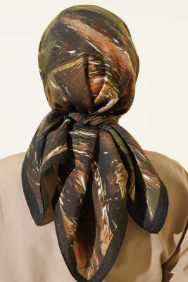 Van Gogh Serisi Modal Eşarp Yeşil - Başörtüsü