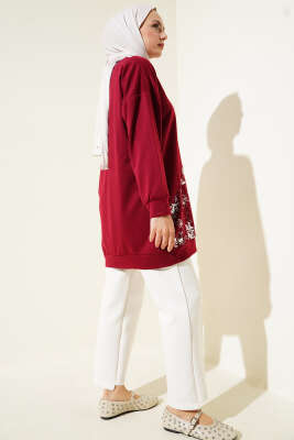 Varak Detaylı Tunik Bordo - Tunik