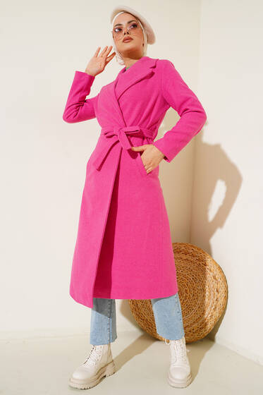 Vatkalı Kaşe Kaban Fuşya - Kaban