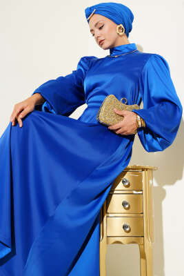 Balon Kol Saten Abiye Saks 