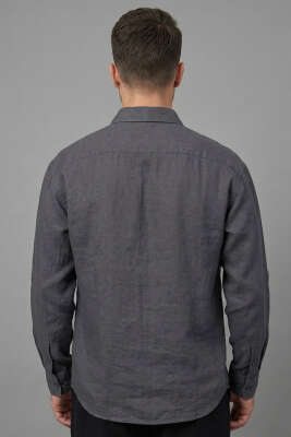 Venüs Kumaş Erkek Gömlek Antrasit - Erkek Gömlek
