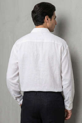 Venüs Kumaş Erkek Gömlek Beyaz - Erkek Gömlek