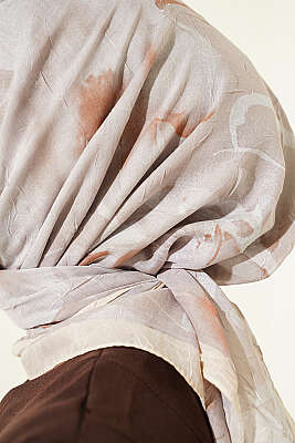 Verona Desenli Bambu Kraş Eşarp Taş - Başörtüsü