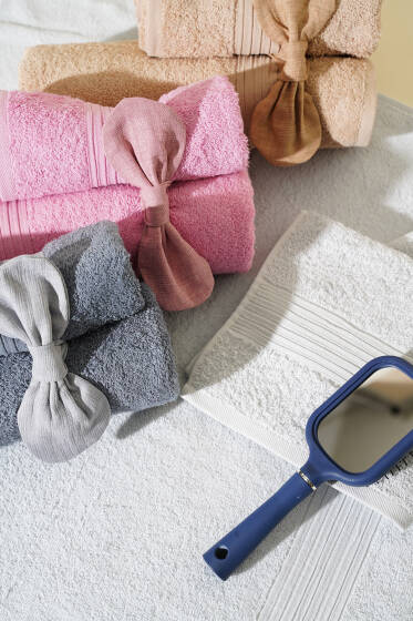 Vina Banyo Havlu 2'li Takım Gri - HAVLU TAKIMLARI