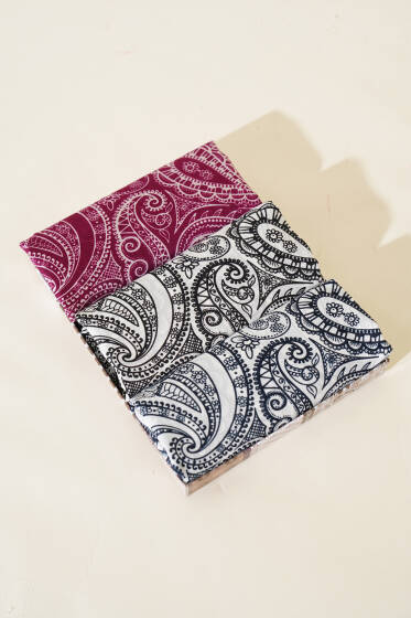 Vintage Desenli 3'lü Soft Şal Seti Asorti 1 - Desenli Şal Seti