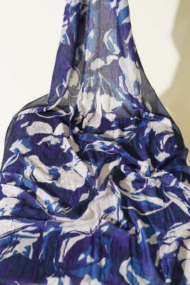 Vintage Ebruli Bambu Kraş 3'lü Şal Seti Asorti 1 - Desenli Şal Seti