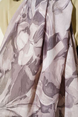 Vintage Ebruli Bambu Kraş Şal Taş - Başörtüsü