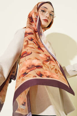 Vintage Flowers Şal Camel 