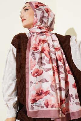 Vintage Flowers Şal Gül Kurusu - Başörtüsü