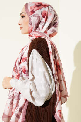 Vintage Flowers Şal Gül Kurusu - Başörtüsü