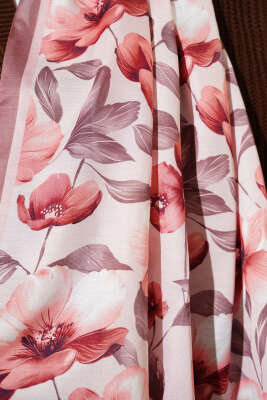 Vintage Flowers Şal Gül Kurusu - Başörtüsü