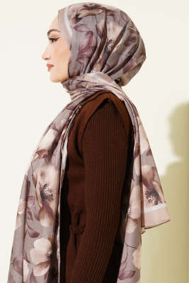 Vintage Flowers Şal Kum Bej - Başörtüsü