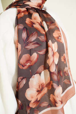 Vintage Flowers Şal Latte - Başörtüsü