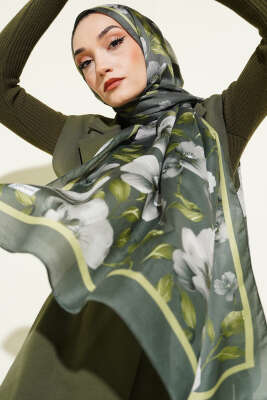 Vintage Flowers Şal Zümrüt - VERTU (NYD TEKSTİL)