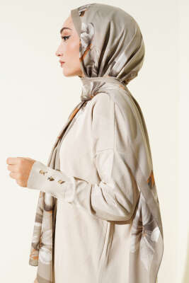 Vintage Rose Desen Şal Taş-11 - Başörtüsü