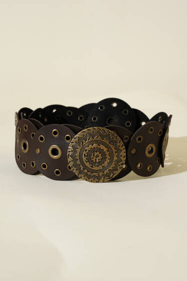 Vintage Tarzı Kemer Acı Kahve - Deri Kemer