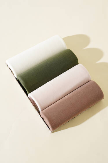 Viskon 4'lü Şal Seti Asorti 5 - Düz Şal Seti