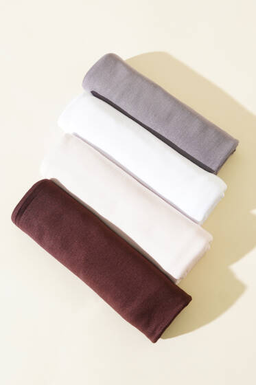 Viskon 4'lü Şal Seti Asorti 6 - Düz Şal Seti