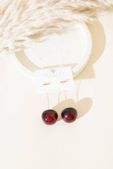 Vişne Salkımlı Küpe Vişne - Küpe