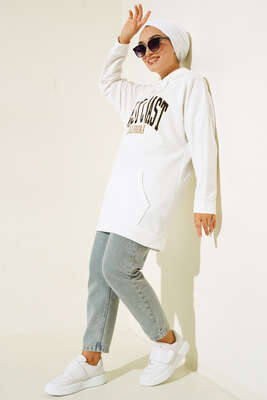 West Coast Baskılı Tunik Beyaz - Tunik