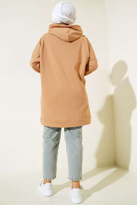 West Coast Baskılı Tunik Latte - Tunik