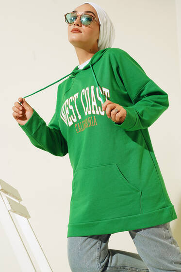 West Coast Baskılı Tunik Yeşil - Tunik