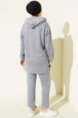 What Ever Armalı Kapüşonlu İkili Takım Gri - İkili Takım