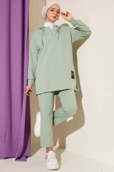 What Ever Armalı Kapüşonlu İkili Takım Mint - İkili Takım