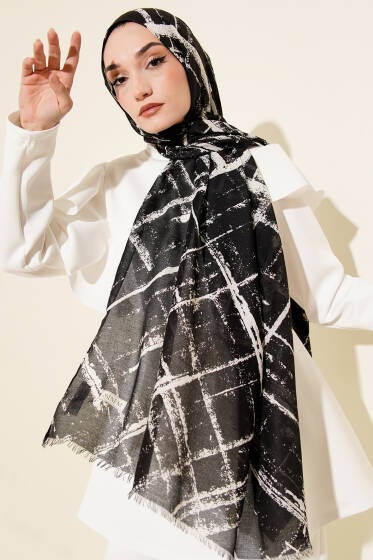 Winter Desenli Bambu Şal Asorti 8 - Başörtüsü