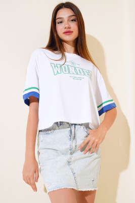 Wonder Baskılı T-Shirt Beyaz - DİVON