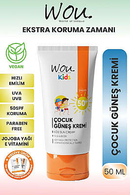 Wou Çocuk Güneş Kremi 50 ml - ERSAN KOZMETİK