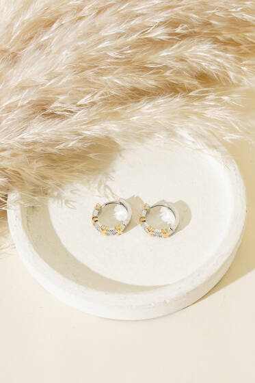 X Figürlü Küpe Gümüş - Küpe