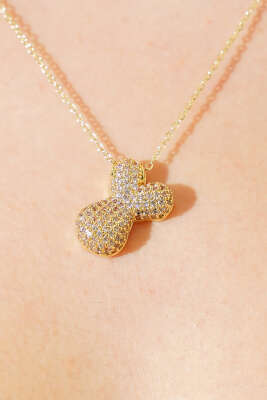 Y Harfli Taşlı Kolye - Kolye