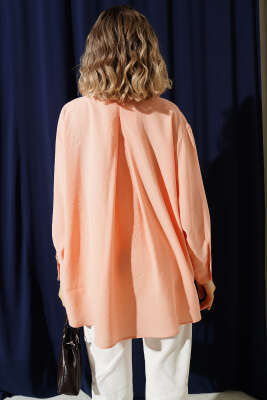 Yaka Cepli Oversize Gömlek Yavru Ağzı - Gömlek