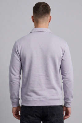 Yaka Change Yazılı Erkek Sweatshirt Gri - Yılın Fırsatı