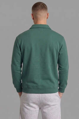 Yaka Change Yazılı Erkek Sweatshirt Nefti - Erkek Sweatshirt