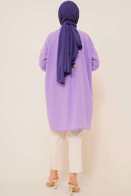 Yaka Taşlı Gömlek Lila - Gömlek