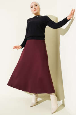 Yakası Taşlı Sakallı Kazak Siyah - Triko Kazak