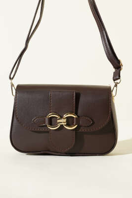 Yaldız Tokalı Kadın El Çantası Acı Kahve - Kol Çantası