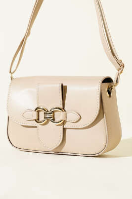 Yaldız Tokalı Kadın El Çantası Bej - GÜZEL ÇANTA