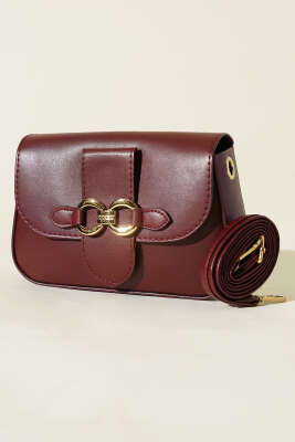 Yaldız Tokalı Kadın El Çantası Bordo - GÜZEL ÇANTA