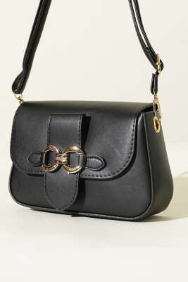 Yaldız Tokalı Kadın El Çantası Siyah - GÜZEL ÇANTA