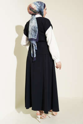 Yan İp Bağcıklı Etekli İkili Takım Lacivert - İkili Takım