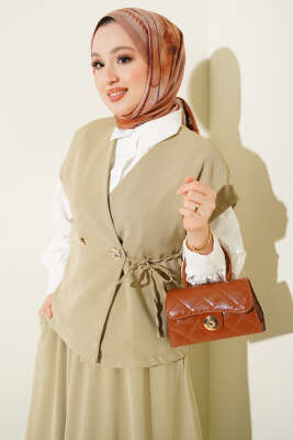 Yan İp Bağcıklı Etekli İkili Takım Nefti - İkili Takım