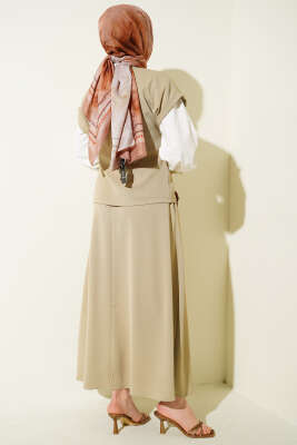 Yan İp Bağcıklı Etekli İkili Takım Nefti - İkili Takım