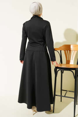 Yan İpli Scuba Etekli İkili Takım Siyah - İkili Takım