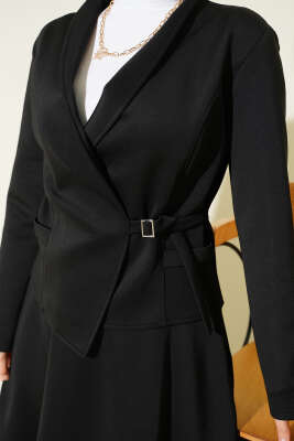 Yan İpli Scuba Etekli İkili Takım Siyah - İkili Takım