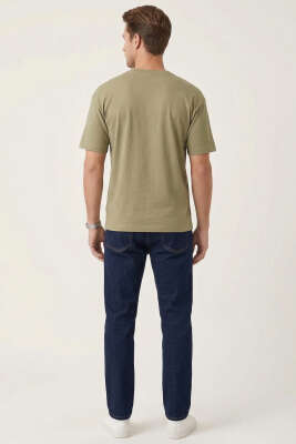 Yan Kesikli Basic Erkek T-Shirt Çağla Yeşili - Erkek T-shirt