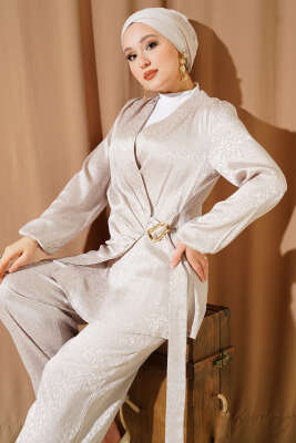 Yan Kuşaklı Tokalı Jakar İkili Takım Taş - İkili Takım